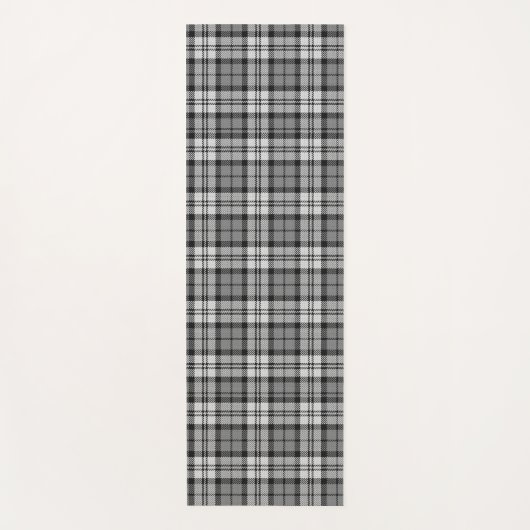 Grijze Blackwatch Tartan Plaid Design Yogamat (Voorkant)