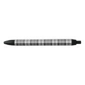 Grijze Blackwatch Tartan Plaid Design Zwarte Inkt Pen (Voorkant)