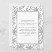 Grijze bladeren Foto-Afstuderen aankondiging (Achterkant)