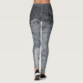 Grijze bladeren leggings (Achterkant)