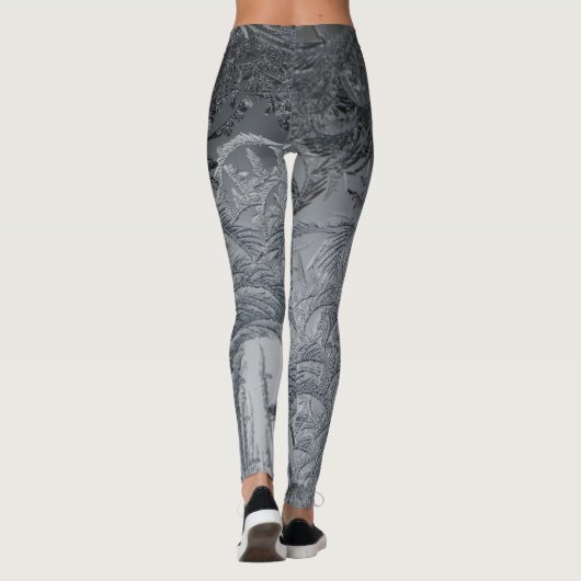 Grijze bladeren leggings (Achterkant)