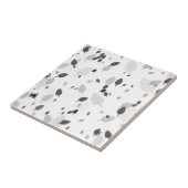 Grijze bladeren tegeltje (Zijkant)