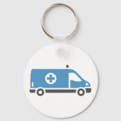 Grijze Blauwe Ambulance Sleutelhanger (Achterkant)