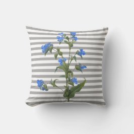 Grijze blauwe bloem met dubbele zijde kussen