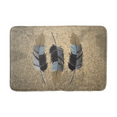 Grijze, blauwe en bruine doezelvormig ontwerp op G Badmat (Voorkant)