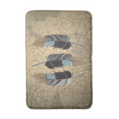 Grijze, blauwe en bruine doezelvormig ontwerp op G Badmat (Voorkant Verticaal)