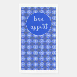 Grijze, Blauwe en Witte kant Servet