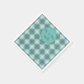 Grijze, blauwe en witte logo's servet (Hoek)