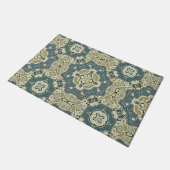 Grijze Blauwe Groen Taupe Beige Bruin Tribal Kunst Deurmat (Schuin)