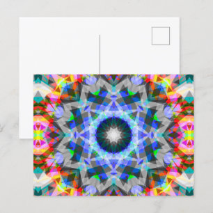 Grijze blauwe kerstfeestjes Snowflake Briefkaart