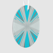 Grijze Blauwe Kerstwinter Snowflake Star Ornament (voorkant)