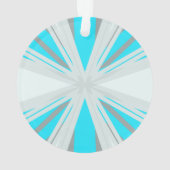 Grijze Blauwe Kerstwinter Snowflake Star Ornament (achterkant)