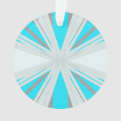 Grijze Blauwe Kerstwinter Snowflake Star Ornament (voorkant)