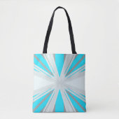 Grijze Blauwe Kerstwinter Snowflake Star Tote Bag (Voorkant)