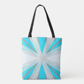 Grijze Blauwe Kerstwinter Snowflake Star Tote Bag (Achterkant)
