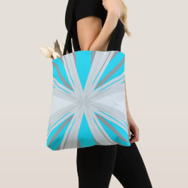 Grijze Blauwe Kerstwinter Snowflake Star Tote Bag