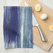 Grijze blauwe lijnen theedoek (Quarter Fold)