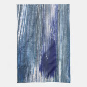 Grijze blauwe lijnen theedoek (Verticaal)