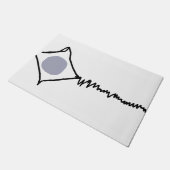 Grijze blauwe stip gebroken vlieger deurmat (Schuin)