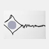 Grijze blauwe stip gebroken vlieger deurmat (Voorkant)