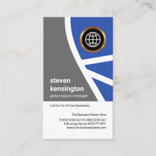 Grijze blauwe topografie routeert logistiek vervoe visitekaartje