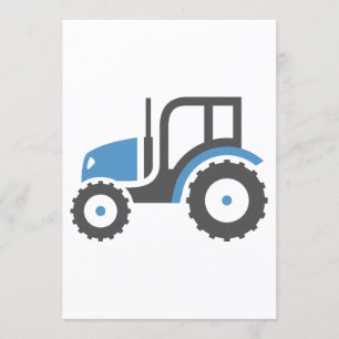 Grijze blauwe tractor kaart