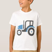 Grijze blauwe tractor t-shirt (Voorkant)