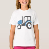 Grijze blauwe tractor t-shirt (Voorkant)