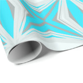 Grijze Blauwe Witte Winterkerstster Snowflake Cadeaupapier (Rol Hoek)