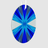 Grijze Blauwe Witte Winterkerstster Snowflake Ornament (voorkant)