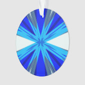 Grijze Blauwe Witte Winterkerstster Snowflake Ornament (voorkant)