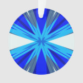 Grijze Blauwe Witte Winterkerstster Snowflake Ornament (voorkant)