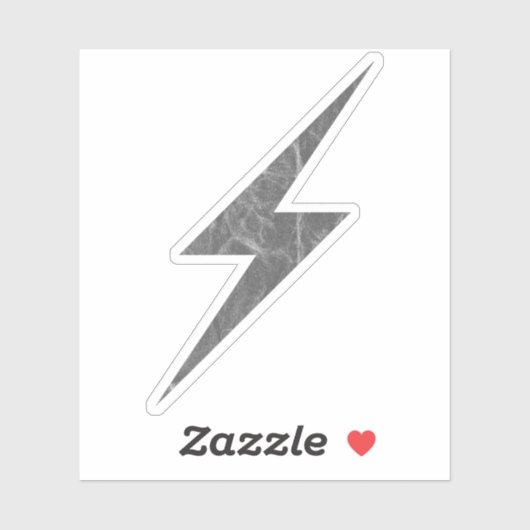 Grijze bliksemschicht van kracht () sticker (Vel)