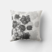Grijze bloem Aangepaste Kussens (Achterkant)