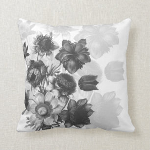 Grijze bloem Aangepaste Kussens