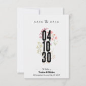 Grijze bloem Sla de datum A4 document op Save The Date (Voorkant)