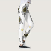 Grijze bloemen afdrukken leggings (Rechts)