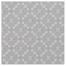 Grijze bloemen en vierkante pokadots stof