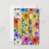 Grijze Bloemen Gepersonaliseerde 18e Verjaardag Ka (Voorkant)