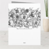 Grijze bloemen - Hongaarse naamdag Kaart (Achterkant)