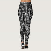 Grijze Bloemen leggings (Achterkant)