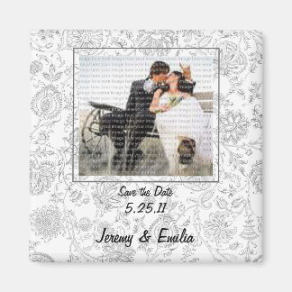 Grijze bloemen Weddenschap Magneet