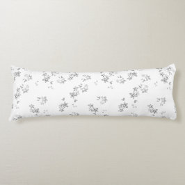 Grijze bloemenkussen | Elegante minimale comfort Lichaamskussen