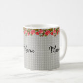 Grijze Bloemenmok Koffiemok (Voorkant rechts)