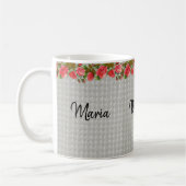 Grijze Bloemenmok Koffiemok (Links)