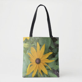 grijze bloemetjes boodschappentas tote bag