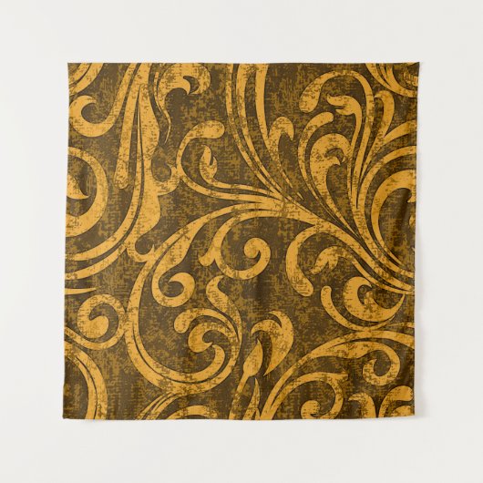 Grijze bloemige, naadloze textuur met hoge resolut wandkleed (Voorkant)