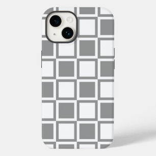 Grijze bloemkwadraten Case-Mate iPhone case