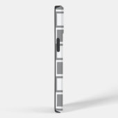 Grijze bloemkwadraten Case-Mate iPhone case (Achterkant / Rechts)