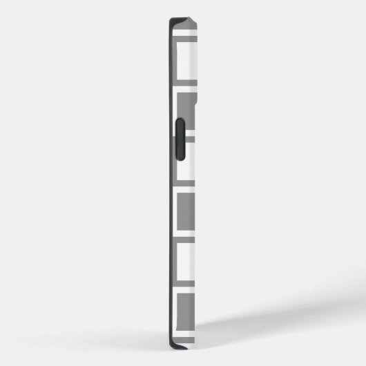 Grijze bloemkwadraten Case-Mate iPhone case (Achterkant / Rechts)